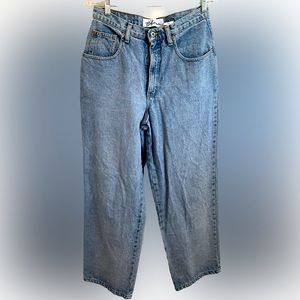 Wide Leg Light Wash Jeans 90s Vintage